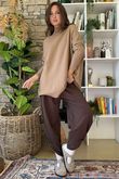 Charli Honeycomb Oversized Turtle Knit Camel